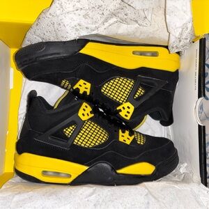 Jordan Black and Yellow Sneakers High-Top Athletic Design